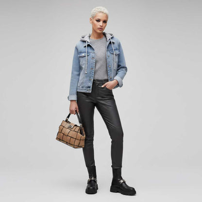 Denim Jacket with Removable Hood | Women's Jacket