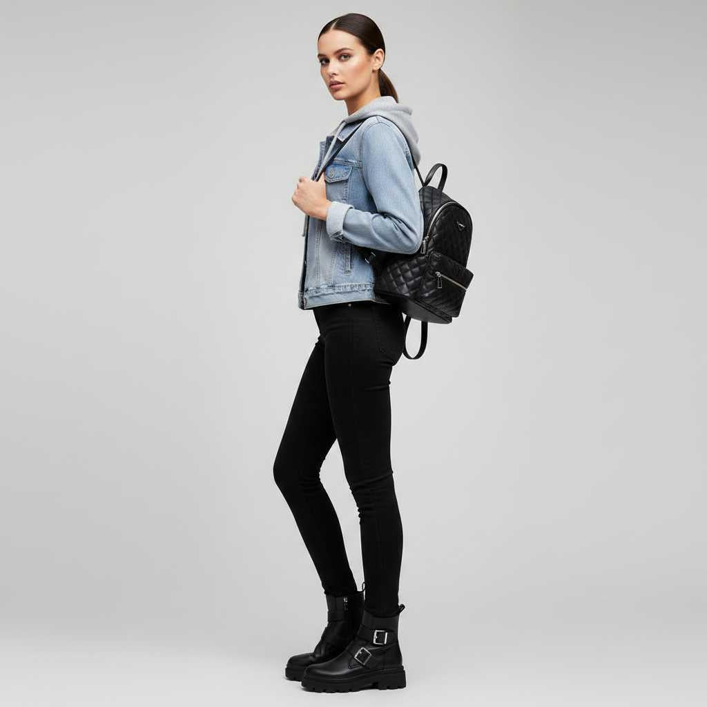 Denim Jacket with Removable Hood | Women's Jacket