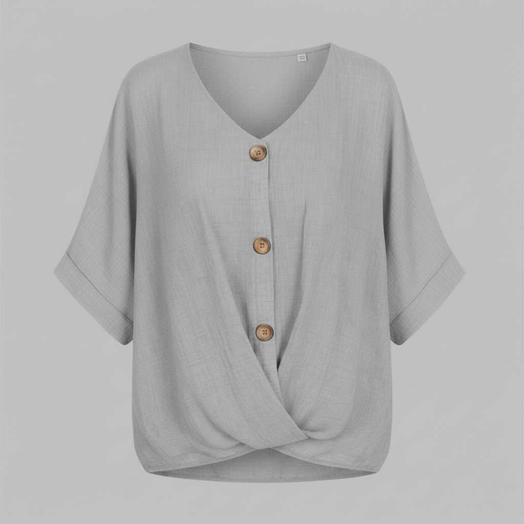 Elegant V-Neck Blouse | Women's Long Sleeve Fashion Top