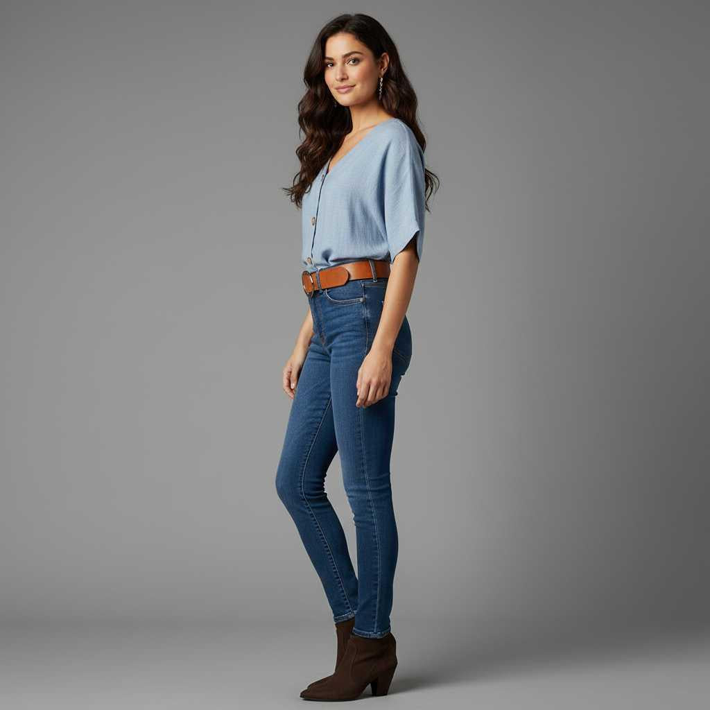 Elegant V-Neck Blouse | Women's Long Sleeve Fashion Top