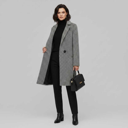 Elegant Wool Coat | Women's Long Winter Coat