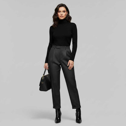 High Waist Women's Trousers | Elegant Office Wear