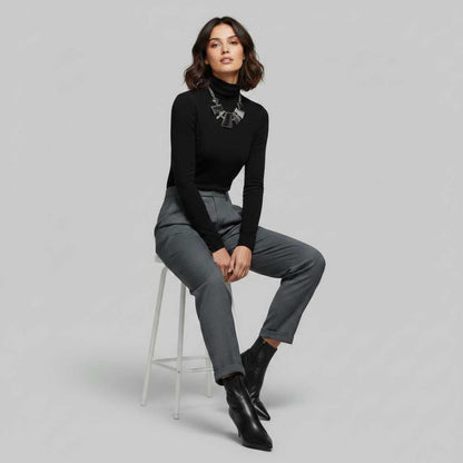 High Waist Women's Trousers | Elegant Office Wear