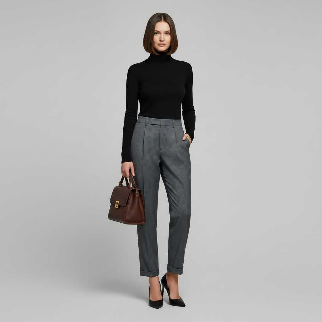High Waist Women's Trousers | Elegant Office Wear