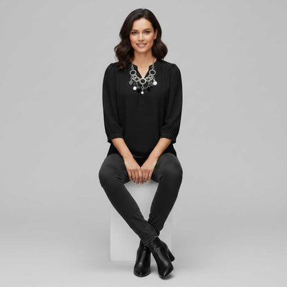Silk Patchwork Women's Blouse | Versatile Summer Top